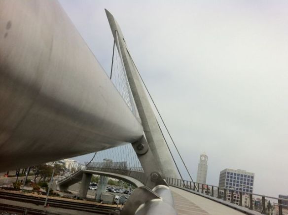 Cable-stayed pedestrian bridge