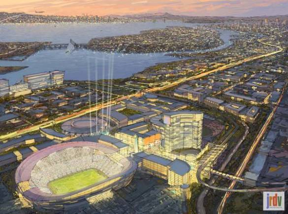 An early rendering of Coliseum City