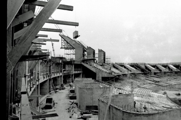 An under construction Coliseum in more hopeful times