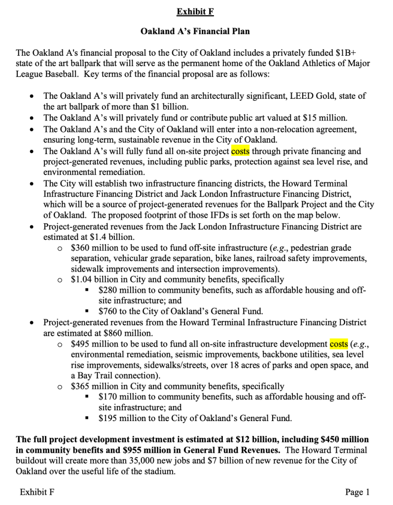 Exhibit - Financial Plan on Page 29 of term sheet